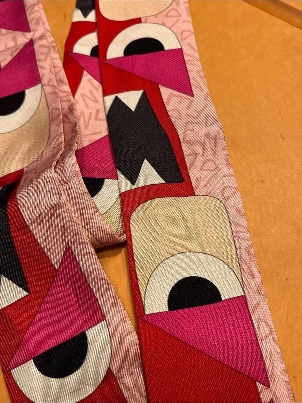 Fendi Pink, Red & Black Monster-Eye Twilly